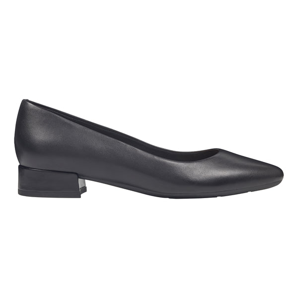 Easy Spirit Caldise Leather Low Heel Dress Shoes Black Leather