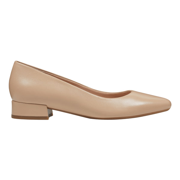 Easy Spirit Caldise Leather Low Heel Dress Shoes Lite Latte Leather