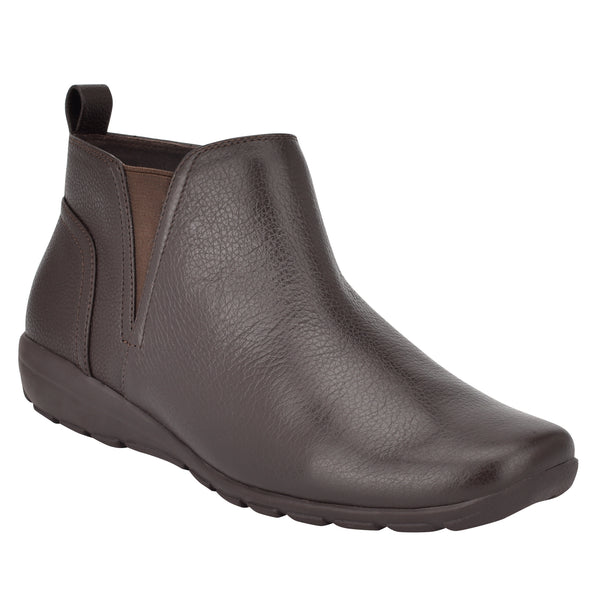 easy spirit Aerial Ankle Booties Brown Leather