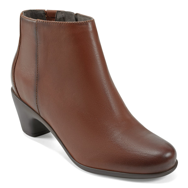 Easy Spirit Camira Casual Booties Brown Leather