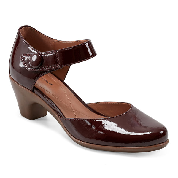 Easy Spirit Clarice Mary Jane Heels Red Patent