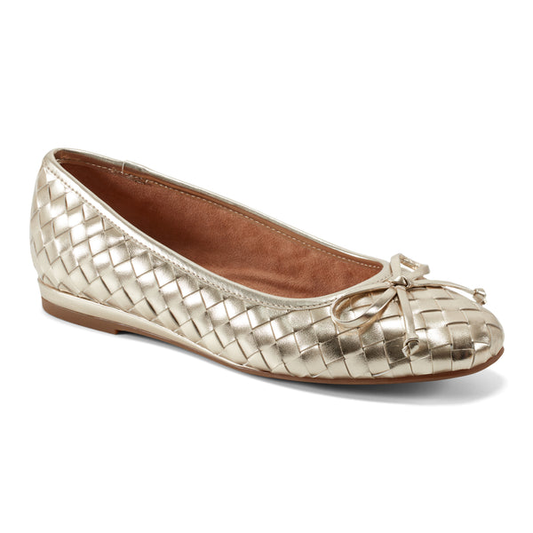 Easy Spirit Dayanna Woven Ballet Flats Gold