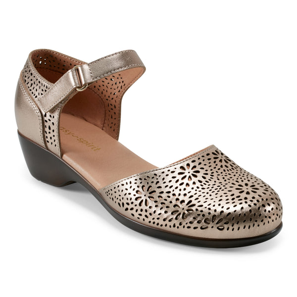 Easy Spirit Denita Mary Jane Heels Bronze Leather