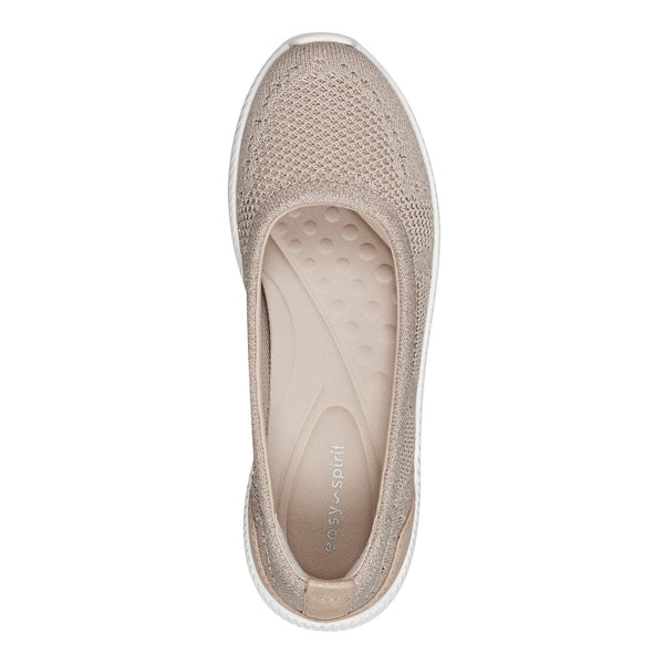 Easy Spirit Glitz Walking Shoes Gold Knit