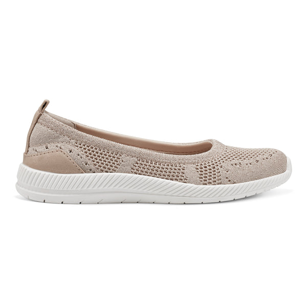 Easy Spirit Glitz Walking Shoes Gold Knit