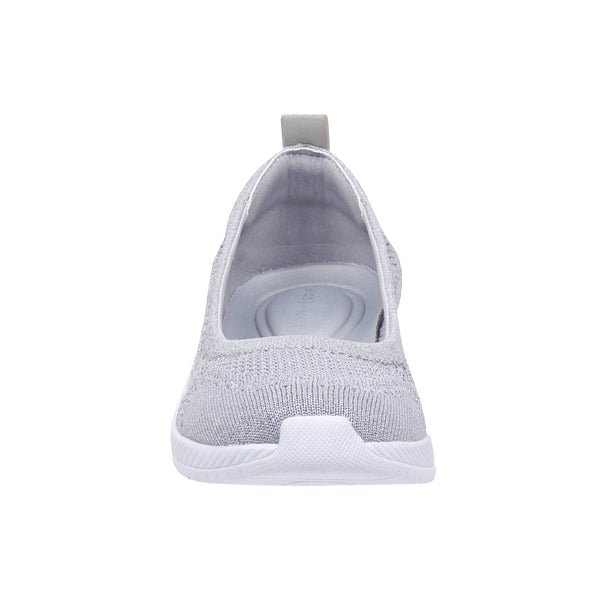 Easy Spirit Glitz Walking Shoes Silver Knit
