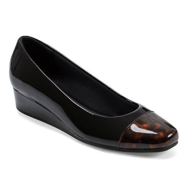 easy spirit Gracey Wedge Heels Black/Tortoise