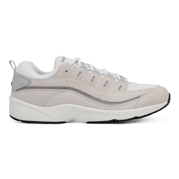 Easy Spirit Romy Walking Shoes Light Grey Suede