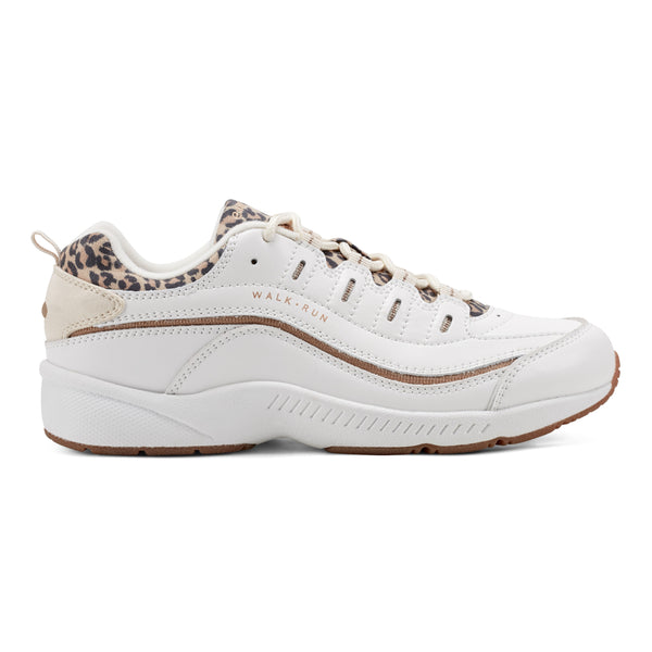Easy Spirit Romy Walking Shoes White Leopard