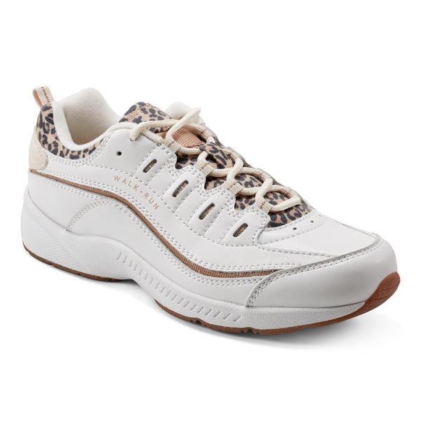 Easy Spirit Romy Walking Shoes White Leopard