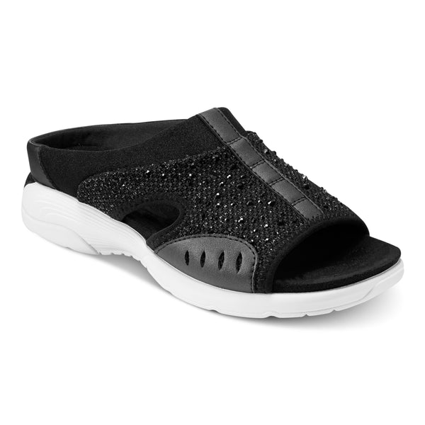 Easy Spirit Traciee Slip On Sandals Black Stone