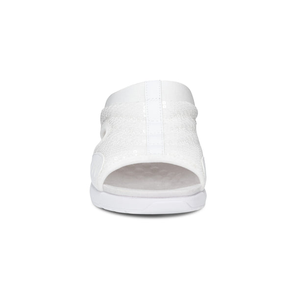 Easy Spirit Traciee Slip On Sandals White Sequin