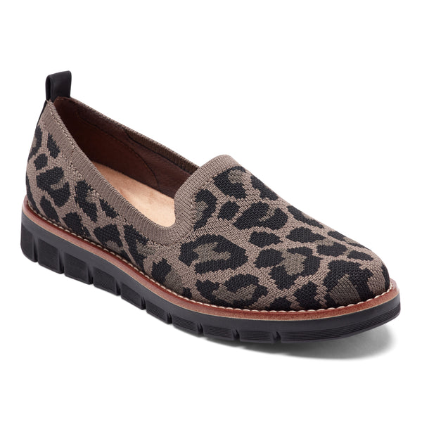 Easy Spirit Valina Casual Slip On Flats Leopard