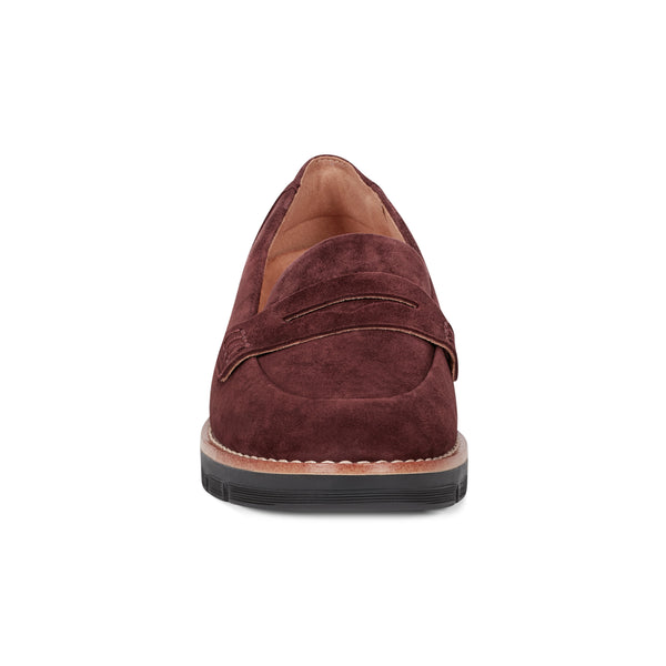 Easy Spirit Velia Casual Slip On Loafers Red Suede