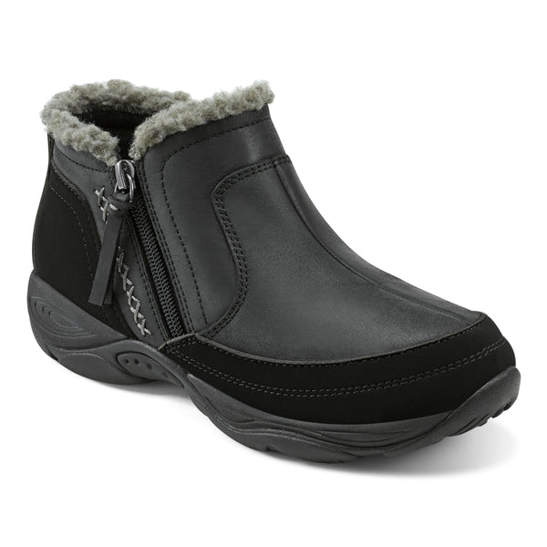 Easy Spirit Epic Cold Weather Booties Black Leather