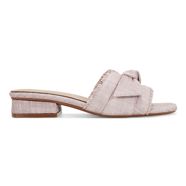 Easy Spirit Girly Bow Slide Sandals Lavendar Raffia