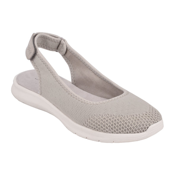 easy spirit Gracee Slingback Walking Shoes Light Grey Knit