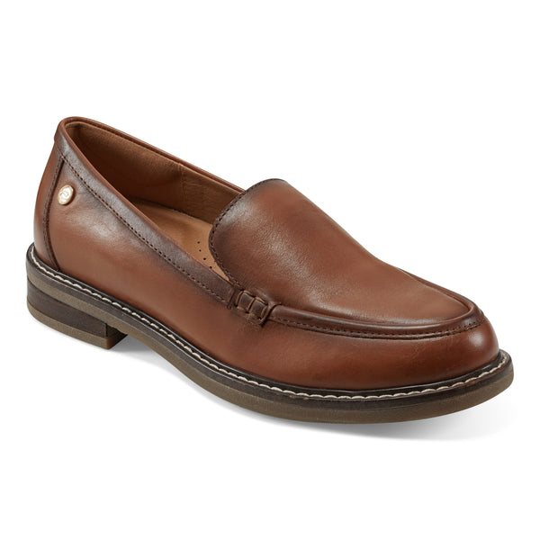 Easy Spirit Jaylin Casual Loafers Medium Brown Leather