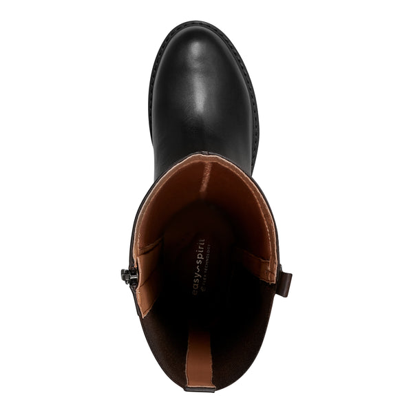 Easy Spirit Jema Tall Shaft Casual Boots Black Leather