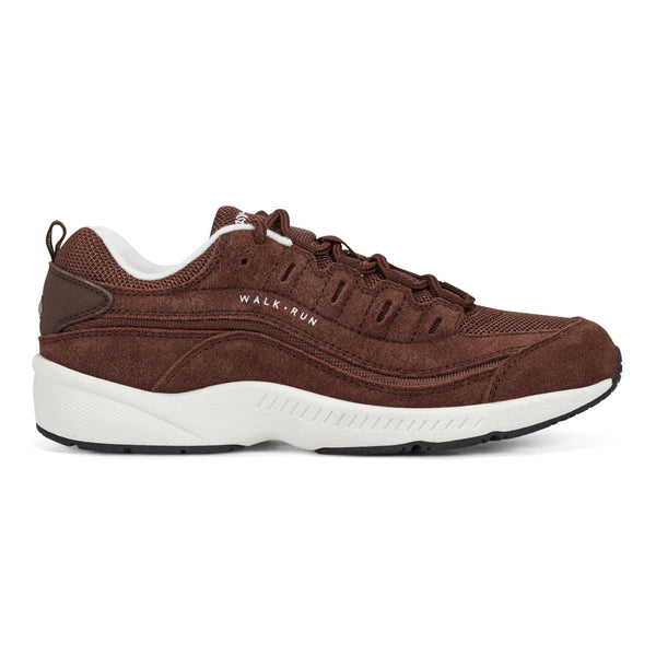 Easy Spirit Romy Walking Shoes Chocolate Brown Suede