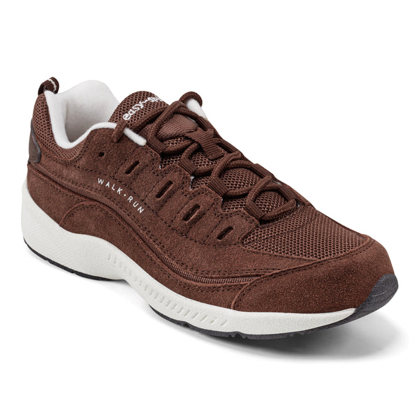 Easy Spirit Romy Walking Shoes Chocolate Brown Suede