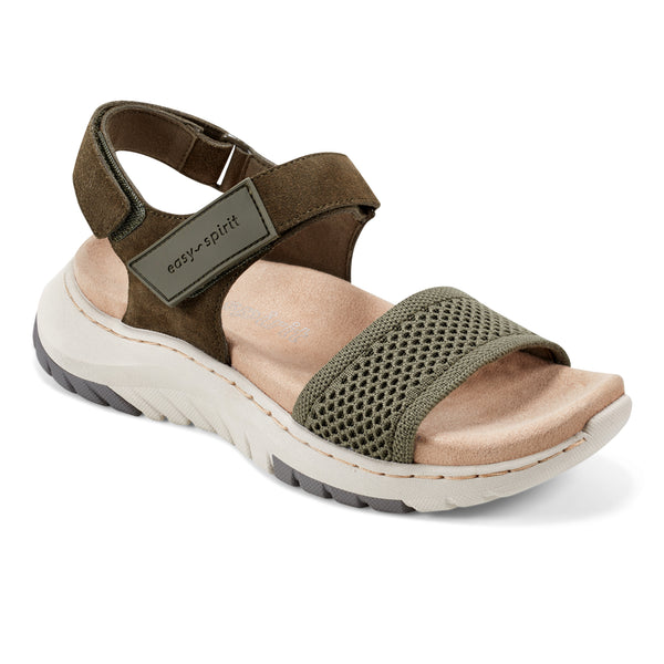 Easy Spirit Sway Casual Platform Sandals Dark Green