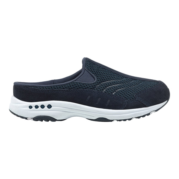 Easy Spirit Traveltime Classic Clogs Navy Suede Mesh