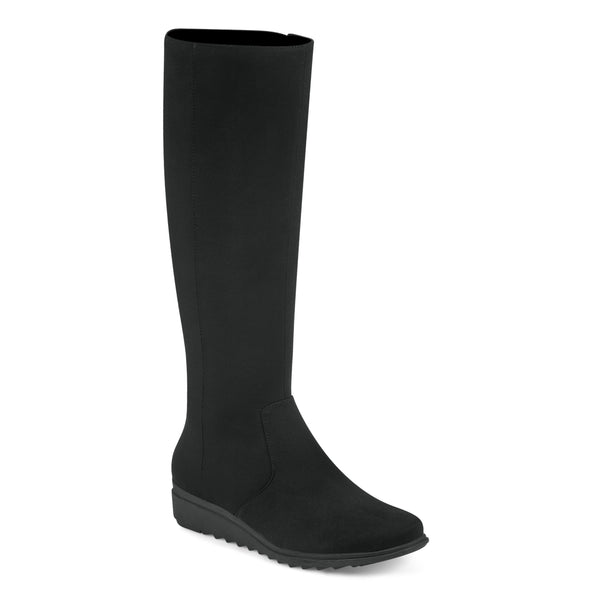 easy spirit Yumi Casual Tall Wedge Boots Black Multi