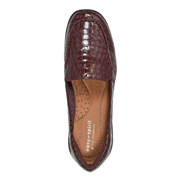 Easy Spirit Abide Casual Flats Plum Patent Leather Croco