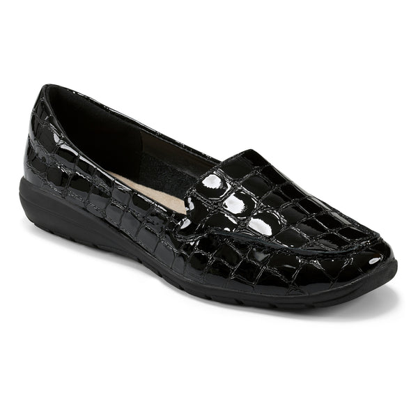 easy spirit Abide Croco Print Casual Flats Black Croco Patent