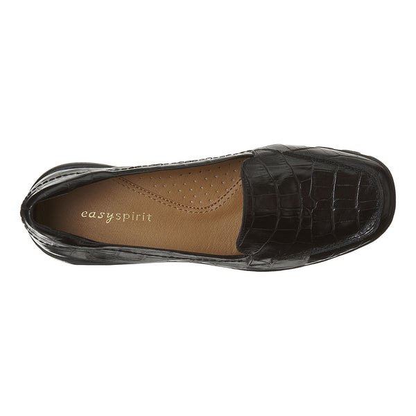 Easy Spirit Abide Croco Print Casual Flats Black Croco Print
