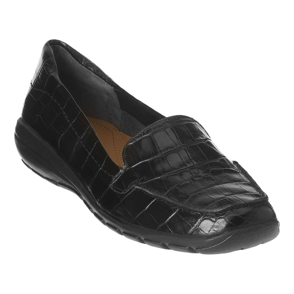 easy spirit Abide Croco Print Casual Flats Black Croco Print