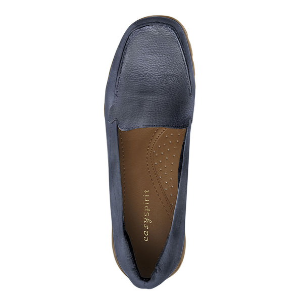 Easy Spirit Abide Leather Casual Flats Bright Navy Leather
