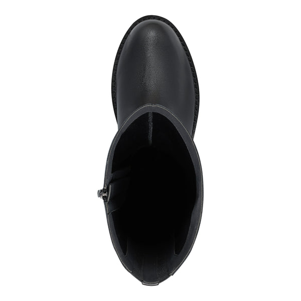 Easy Spirit Aubrey Wide Calf Casual Boots Black Leather