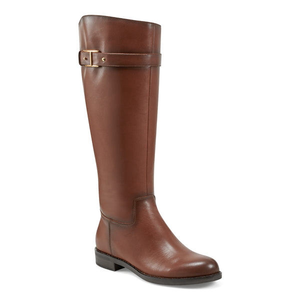 easy spirit Aubrey Wide Calf Casual Boots Brown Leather