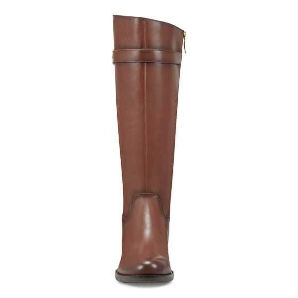 Easy Spirit Aubrey Wide Calf Casual Boots Brown Leather