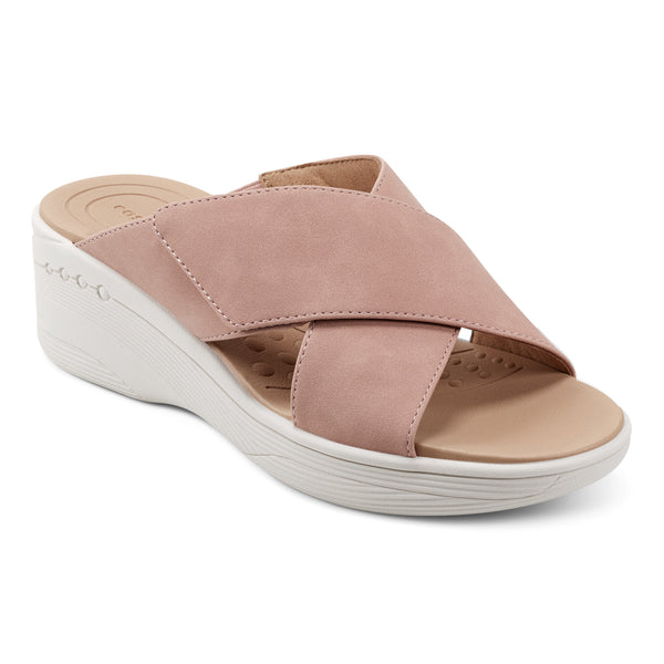 easy spirit Bindie Slip On Casual Sandals Light Pink
