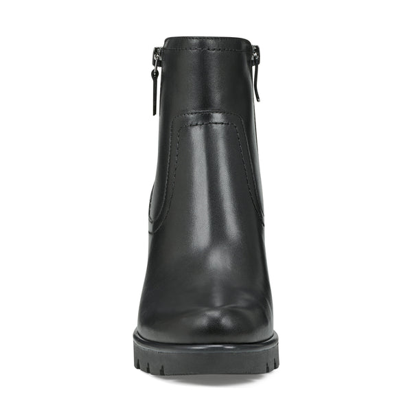 Easy Spirit Camber Lug Sole Dress Booties Black Leather