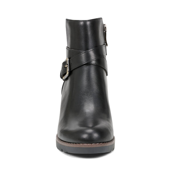 Easy Spirit Cantrell Block Heel Dress Booties Black Leather