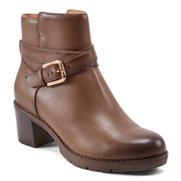 easy spirit Cantrell Block Heel Dress Booties Taupe