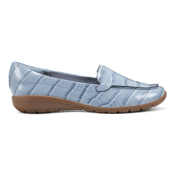 Easy Spirit Abide Casual Flats Light Blue Croco