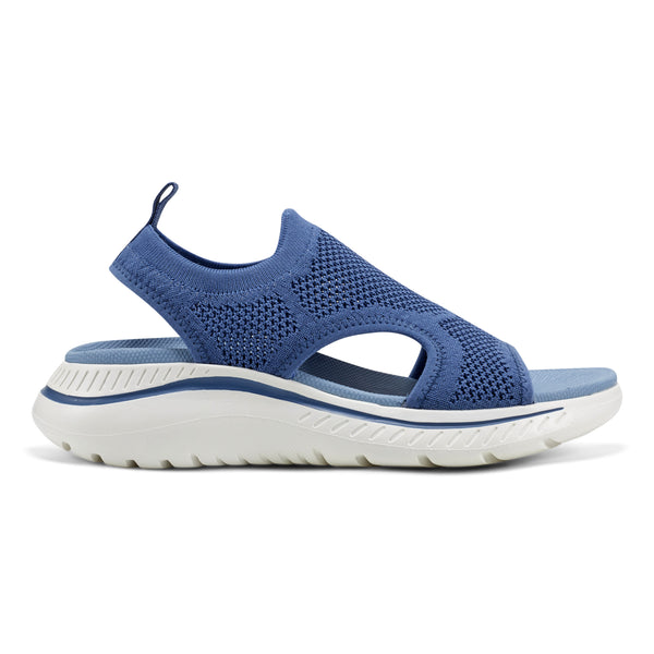 Easy Spirit Alma Slip On Wedge Sandals Medium Blue