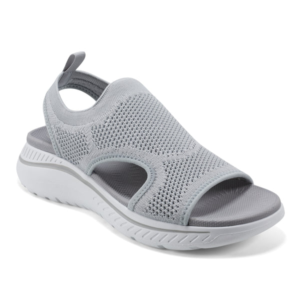 Easy Spirit Alma Slip On Wedge Sandals Medium Grey