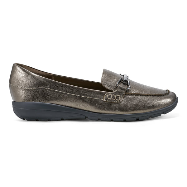 Easy Spirit Amalie Casual Loafers Pewter Leather