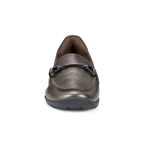 Easy Spirit Amalie Casual Loafers Pewter Leather