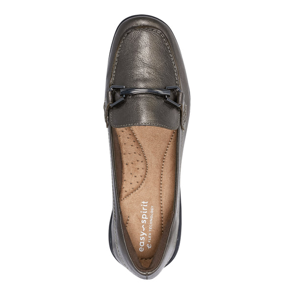 Easy Spirit Amalie Casual Loafers Pewter Leather