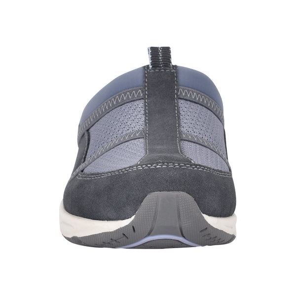 Easy Spirit Argyle Mesh Clogs Medium Blue Suede