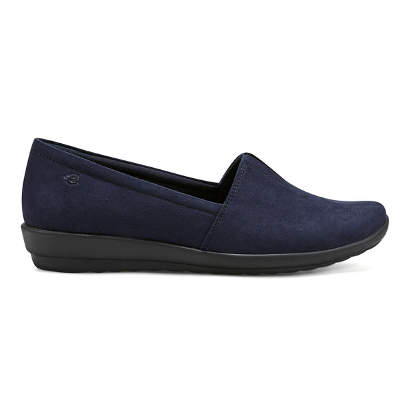 Easy Spirit Arlie Slip On Casual Shoes Blue Suede