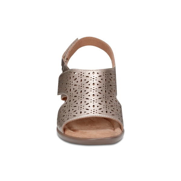 Easy Spirit Calix Heeled Sandals Bronze Leather