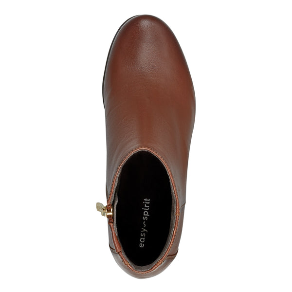 Easy Spirit Camira Casual Booties Brown Leather